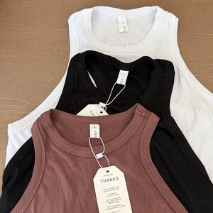 NWT bundle of Brown, Black, and White - 3 Tank Tops